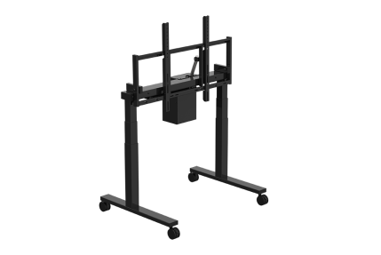 عربة متنقلة حامل تلفزيون محرك مزدوج